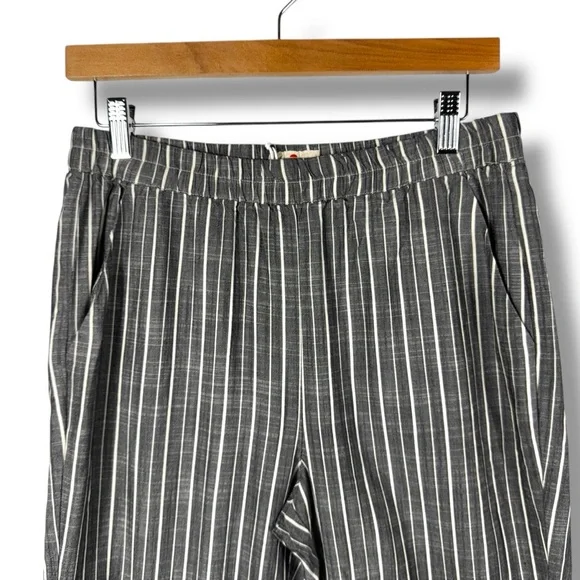 Marine Layer Allison Pants Dolphin Hem, Black/White Stripe, Size Small - Picture 5 of 13
